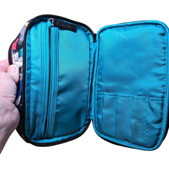 Vera Bradley Large Cosmetic Makeup Bag Splash Floral Pattern LN Condition - Picture 6 of 9